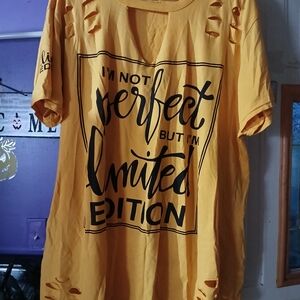 On Fire Mustard Yellow Shirt Size 3x